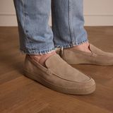 Manfield - Loafers - Beige - Suède - Leren Voering