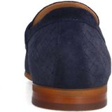 Manfield - Blauwe Loafers - Suède - Gevlochten Details