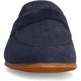 Manfield - Blauwe Loafers - Suède - Gevlochten Details