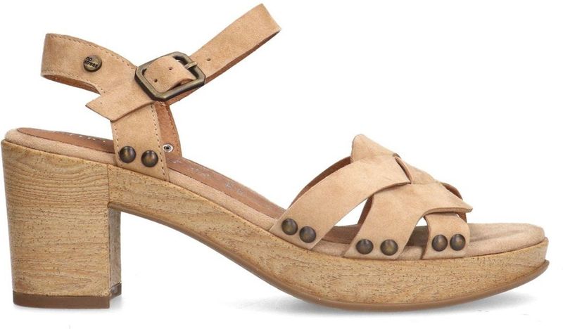Manfield - Sandalen - Beige - Suède