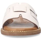 Manfield - Witte Slippers - Leer - Memory Foam Voetbed