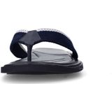 Manfield - Teenvslippers - Blauw - Textiel - Suède Voering