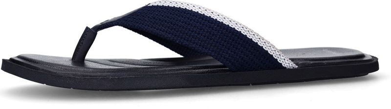Manfield - Teenvslippers - Blauw - Textiel - Suède Voering