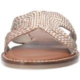 Manfield - Leren Slippers - Goud - Leer