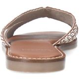 Manfield - Leren Slippers - Goud - Leer