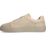 Manfield - Heren - Beige nubuck sneakers