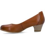 Manfield - Cognacleren Pumps - Bruin - Leren - Met Memory Foam