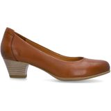 Manfield - Cognacleren Pumps - Bruin - Leren - Met Memory Foam