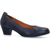 No Stress - Leren Pumps - Donkerblauw - Blokhak
