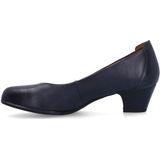 No Stress - Leren Pumps - Donkerblauw - Blokhak