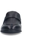 Manfield - Zwarte Leren Loafers - Hak 2 cm - Instapschoenen