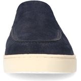 Manfield - Loafers - Donkerblauw - Suède - Platte Zool