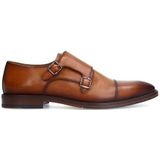 Manfield - Leren Gespschoenen - Cognac - Leer