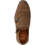 Manfield - Gespschoenen - Taupe - Suède - Leren Voering