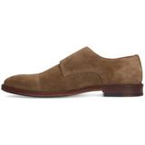 Manfield - Gespschoenen - Taupe - Suède - Leren Voering