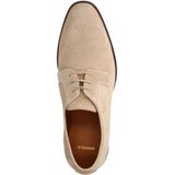 Manfield - Veterschoenen - Beige - Suède - Leer Voering