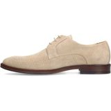 Manfield - Veterschoenen - Beige - Suède - Leer Voering