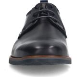 Van Lier - Heren - Zwarte Leren Veterschoenen - Platte Hak - Leer