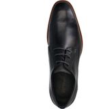 Van Lier - Heren - Zwarte Leren Veterschoenen - Platte Hak - Leer