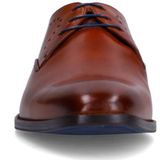 Van Lier - Heren - Cognac Leren Veterschoenen - Cognac - Leren