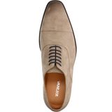 Van Lier - Heren - Taupe Suède Veterschoenen - Suède