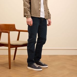 Van Lier - Heren Sneakers - Blauw - Nubuck - Witte Zool