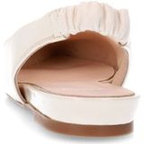Manfield - Dames - Off White Glanzende Leren Slingbacks