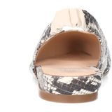 Manfield - Slingsbacks - Grijs - Leer - Slangenprint - Elastische Sluiting