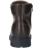 Manfield - Veterboots - Donkergrijs - Leer - Profielzool