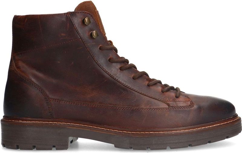 Manfield - Veterboots - Bruin - Leer