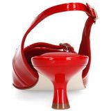 Manfield - Slingbackpumps - Rood - Leer
