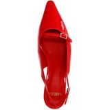 Manfield - Slingbackpumps - Rood - Leer