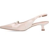 Manfield - Beige Slingback Pumps - Leer - Hak 5 cm