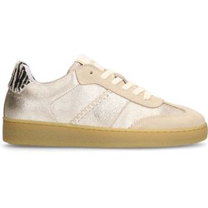 Manfield - Leren Sneakers - Goud - Leer