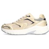 Manfield - Chunky Sneakers - Goud - Textiel en Imitatieleer