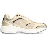 Manfield - Chunky Sneakers - Goud - Textiel en Imitatieleer