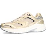 Manfield - Chunky Sneakers - Goud - Textiel en Imitatieleer