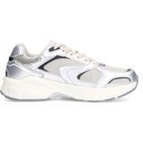 Manfield - Chunky Sneakers - Zilver - Textiel en Imitatieleer