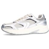 Manfield - Chunky Sneakers - Zilver - Textiel en Imitatieleer