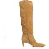 Manfield - Hoge Laarzen - Beige - Suède