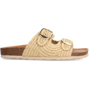 Manfield - Slippers - Beige - Textiel