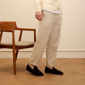 Manfield - Loafers - Zwart - Suède - Leren Voering