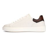 Manfield - Offwhite Sneakers - Leer - Bruine Details