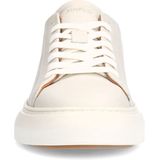 Manfield - Offwhite Sneakers - Leer - Bruine Details
