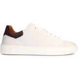 Manfield - Offwhite Sneakers - Leer - Bruine Details