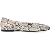 Manfield - Leren Loafers - Grijs - Slangenprint