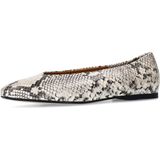 Manfield - Leren Loafers - Grijs - Slangenprint