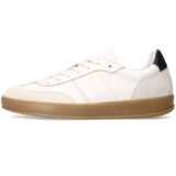 Manfield - Sneakers - Ecru - Leer - Platte Zool