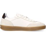 Manfield - Sneakers - Ecru - Leer - Platte Zool