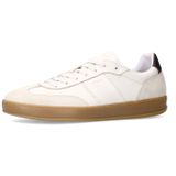 Manfield - Sneakers - Ecru - Leer - Platte Zool